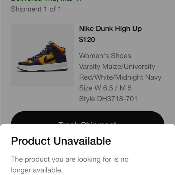 🟥💙🟨New in Box- Women's Nike Dunk High Up Varsity Maize size 6.5 - Picture 10 of 10